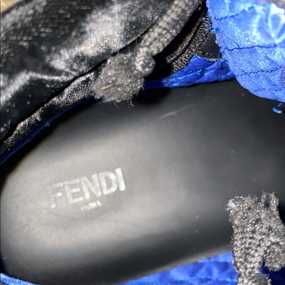 π₯HPπ₯SOLDFENDI MENS VELVET WEBBED DRESS SNEAKERS - Picture 6 of 8